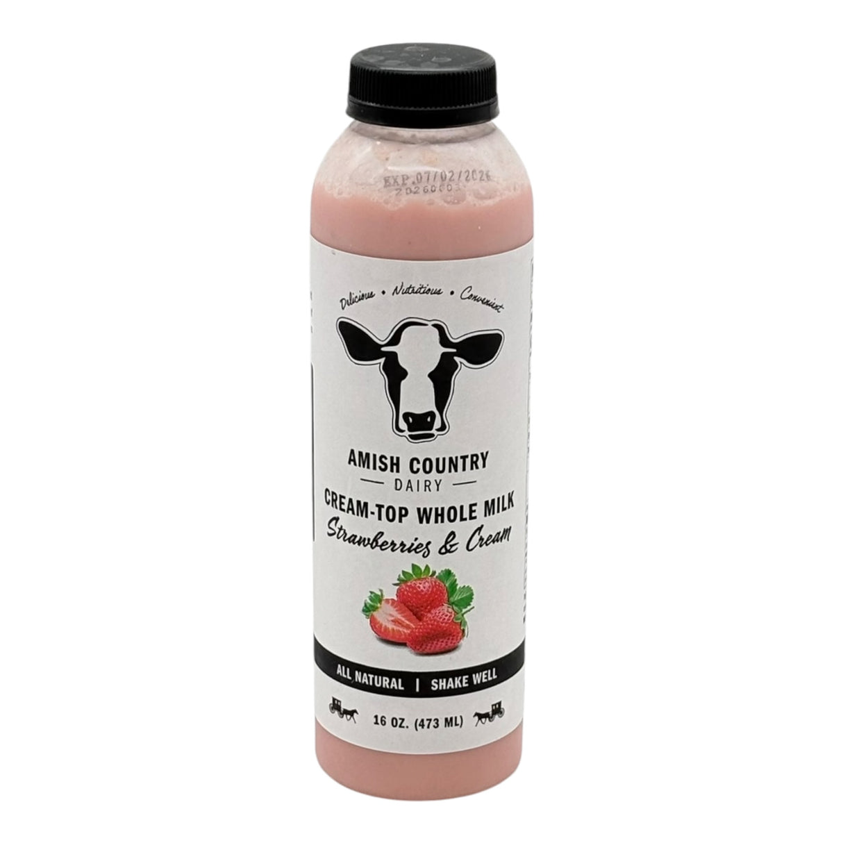 ACD-Cream Top Whole Milk-Strawberries & Cream-16oz