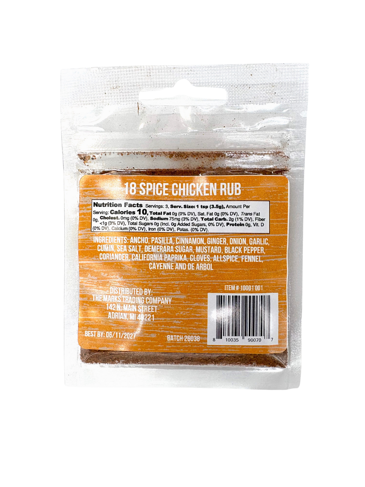 18 Spice Chicken Rub