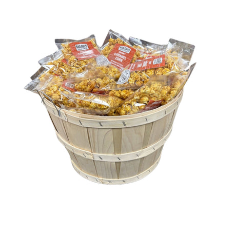 All Hands: a full bushel basket of Marks Trading Company popcorn snack bags