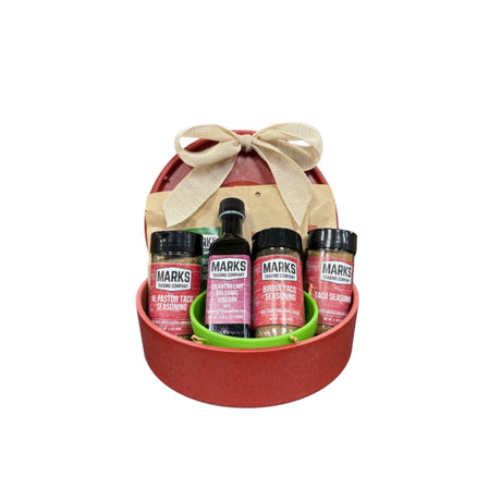 Fiesta Basket: tortilla warmer, salsa bowl, dip mixes and taco seasonings