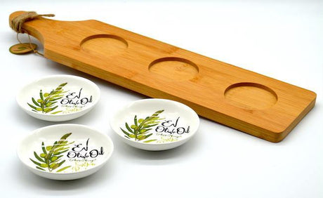 Serving Paddle with 3 Bowls - The Marks Trading Company