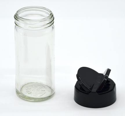 1/2 Cup Clear Glass Spice Jar